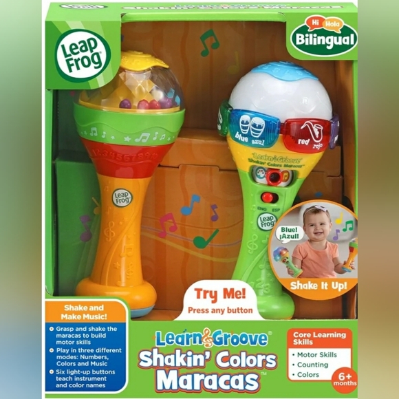 LeapFrog Learn & Groove Shakin' Colors Maracas - electronic & non-electric. - Picture 1 of 7